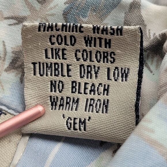 Vintage BLASSPORT Cotton Hawaiian Shirt Size L Camp Cotton Retro Blue Aloha - Picture 8 of 8